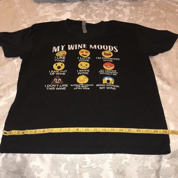 My Wine Moods, Funny T-Shirt, Size Medium. - Picture 6 of 8